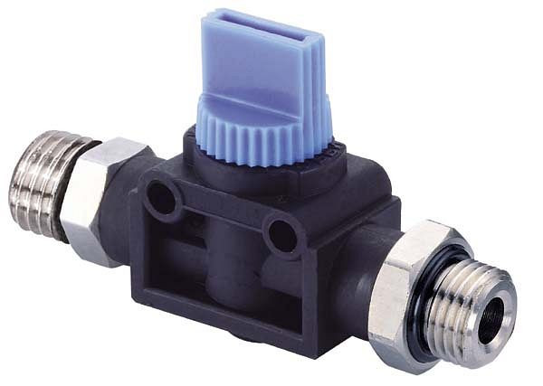 timmer B-HVE-1/4-1/8-KU, 3/2 Wege-Handventil zylindrisch mit einschraubbar, VE: 5 Stück, 03170141