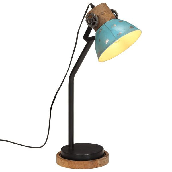 vidaXL Schreibtischlampe 25 W Blau 18x18x60 cm E27, 371954