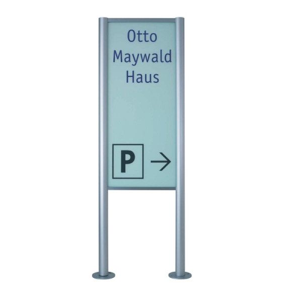 Stein HGS Pylon -Unitex M-, 600 x 1400 mm, zum Aufdübeln mit runden Fußplatten, glasklar, 21549-0203