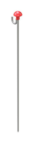 Schake Fangzaunhalter, d=14mm, Länge: 1200mm, geschmiedete Spitze, mit Bügel und Pilzschalgschutz, 35700-P