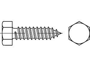 Blechschrauben DIN 7976 Stahl 2,9 x 6,5 -C galvanisch verzinkt passiviert VE=S (2000 Stück)