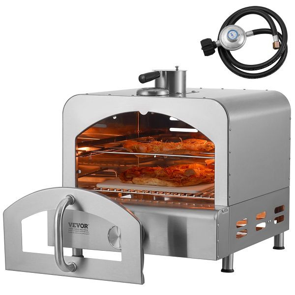 VEVOR 11" Outdoor-Pizzaofen, tragbarer Gasofen, 430 Edelstahl, für Camping, keine Entsorgung von Brennstoffabfällen nötig, TMSPSLDNZWD13FPYYV0