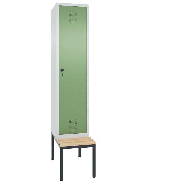 C+P Spind Evolo, 1 Abteil, H2090xB420xT815 mm, Grau/Resedagrün, 48050-12 S10034