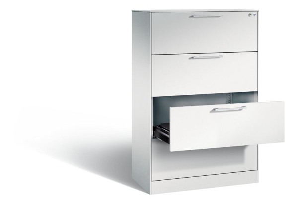 C+P Karteischrank Asisto, H1310xB800xT435mm, Farbe: Lichtgrau, Bügelgriff, 146023-422 S10029