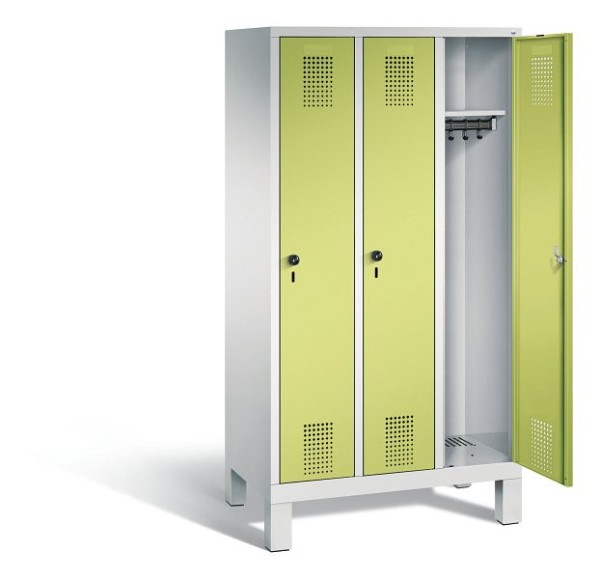 C+P Spind Evolo, H1650xB900xT500mm, Farbe: Lichtgrau / Viridingrün, 480106-30 S10025