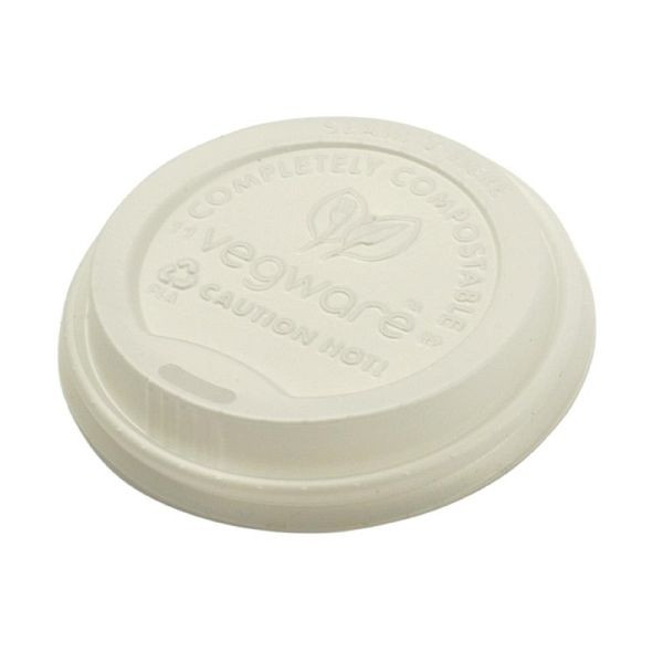 Vegware kompostierbare Heißgetränkebecher-Deckel 34 / 45,5cl, VE: 1000 Stück, GH023