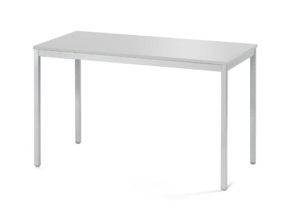 Deskin Konferenztisch MULTI MODUL, Platte Lichtgrau, Gestell Alusilber RAL 9006, B 1200 x T 600 x H 728 mm, 359512