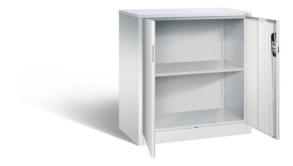 C+P Büroschrank Acurado, H1000xB930xT500mm, Farbe: Lichtgrau, Muldengriff, 2 OH, 9286-1200 S10326