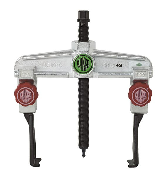 KUKKO 2-armiger Universal Abzieher mit schmalen, schnellverstellbaren Abzughaken, Spannweite außen: 90 mm, 20-1+S