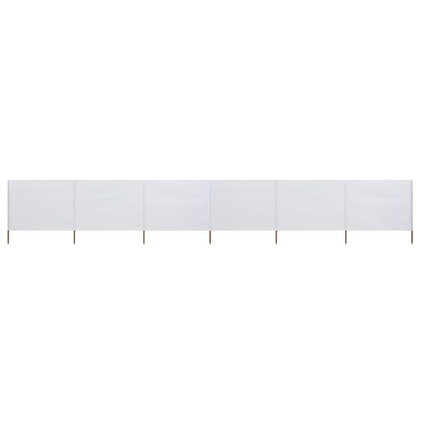 vidaXL 6-teiliges Windschutzgewebe 800 x 160 cm Sandweiß, 47180