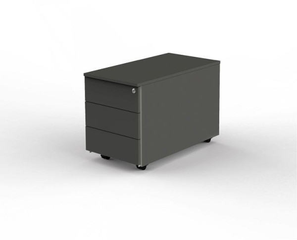 Kerkmann Rollcontainer, B 430 x T 800 x H 540 mm, mit Zentralschloss, anthrazit (Montage), 12444713-1