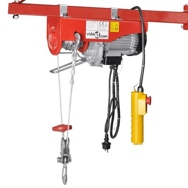 vidaXL Elektrischer Seilhebezug 1000 W 300/600 kg, 141278