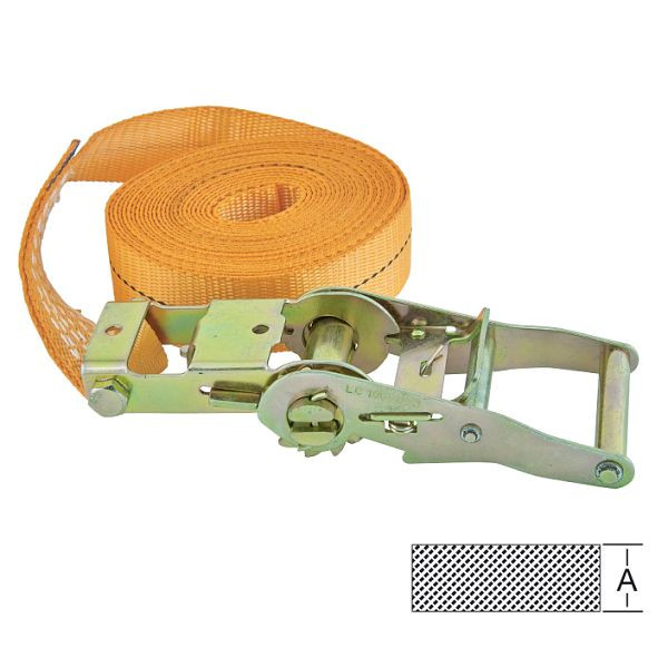 Vormann Zurrgurt 1-teilig mit Spannratsche, orange, 25 mm, 5 Meter, 008114250O