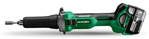 HiKOKI Geradschleifer (Brushless), 2 x 5.0 Ah, 6 mm Spannzange, GP18DA (5.0) (Transportkoffer), GP18DAWGZ