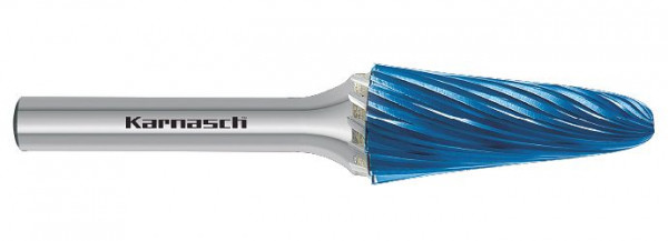 Karnasch Hartmetall-Frässtift Blue-Tec beschichtet KEL/ HP-9 d1= 8 / l2= 25 / d2= 6 / l1= 70mm, VE: 2 Stück, 116039015