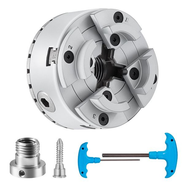 VEVOR KP96 Drehbankfutter 4-Backen ⌀96mm Backenfutter aus 45# Klemmbereich 32–70mm, MGCCKP375YC0FQLQ0V0