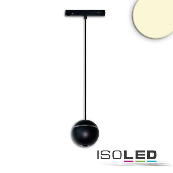 ISOLED Track48 Hängeleuchte Ball schwarz, 8W, 36°, 48V DC, 3000K, 116306