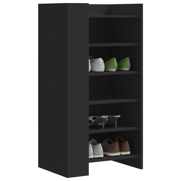 vidaXL Schuhschrank Schwarz 52x37,5x100 cm Holzwerkstoff, 848445