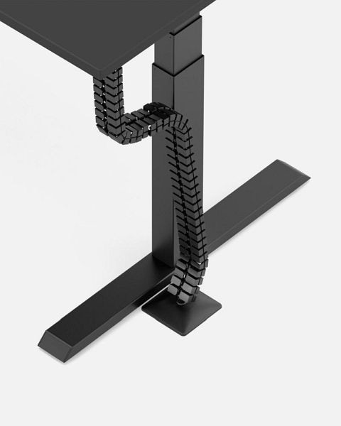 Deskin Kabelkette Schwarz, Kunststoff schwarz RAL 9005, L 1300 x T 55 x H 25 mm, 289747