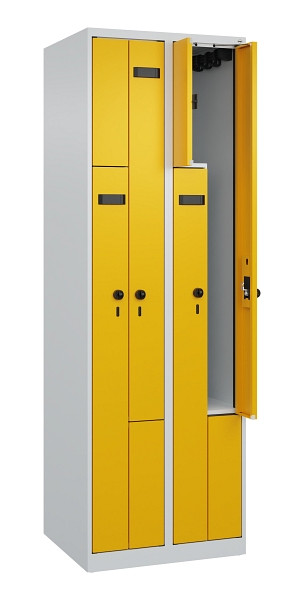 C+P Z-Spind Evolo PLUS, 4 Fächer, 1850x600x500mm, 7035/1004, Drehriegel, 049003-204 S10001