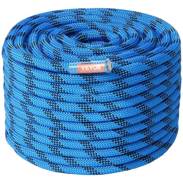 VEVOR Satisches Kletterseil, 38m Outdoor-Kletterseil Blau 12,7mm, DSJLSLSXWS12KKX58V0