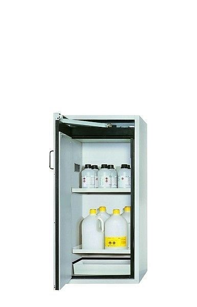 asecos Sicherheitsschrank S-PEGASUS-90, S90.129.060.WDAC in lichtgrau RAL 7035 mit 2x Fachboden (Stahlblech), 30242-001-30279