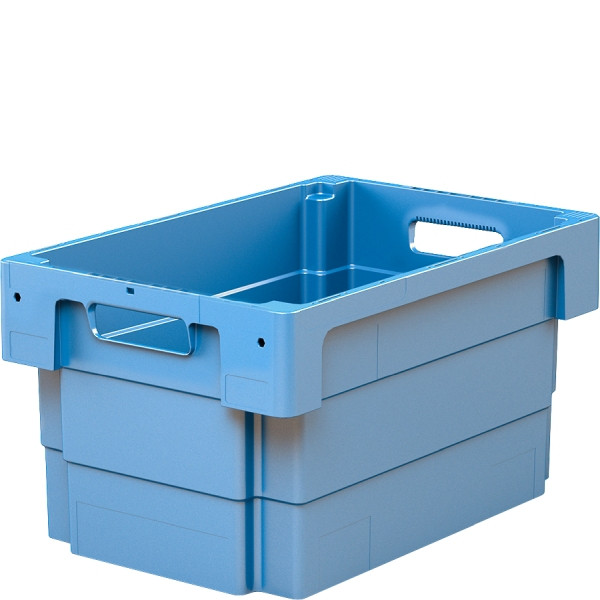 BITO Drehstapelbehälter DSB /DSB64321 600x400x320 blau, Durchfassgriff, C0501-0001