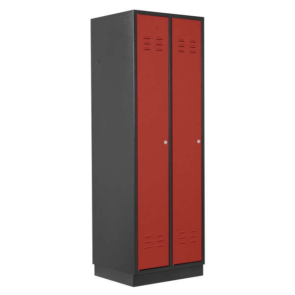 ADB Spind 2-türig, Farbe RAL7016/3000, regular door, 41884