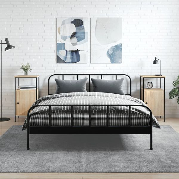 vidaXL Nachttische 2 Stück Sonoma-Eiche 41x31x80 cm Holzwerkstoff, 825926