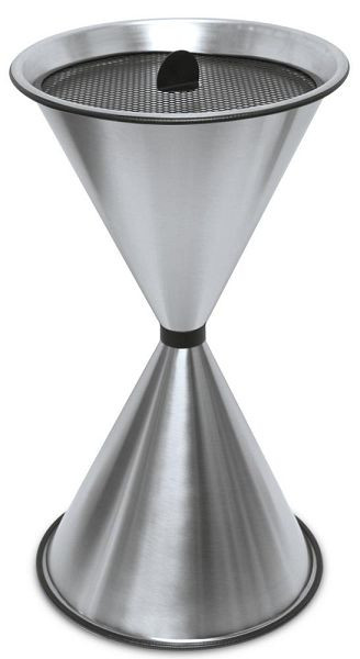 Deskin Standascher DIABOLO, H 710 mm, Durchmesser 400 mm, Stahlblech, silber, 250967