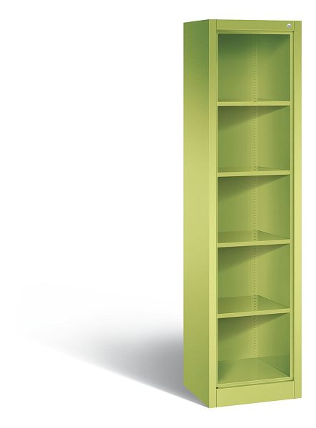 C+P Stahlregal mit Rückwand Acurado, H1950xB502xT400mm, Farbe: Viridingrün, 5 OH, 9134-000 S10014