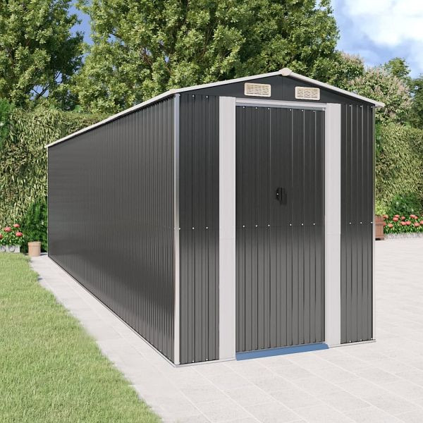 vidaXL Geräteschuppen Anthrazit 192x689x223 cm Verzinkter Stahl, 3147455