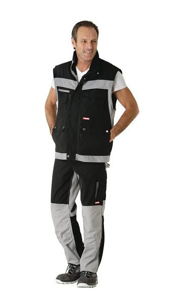 Planam Plaline Weste, schwarz/zink, Größe 4XL, 2530068