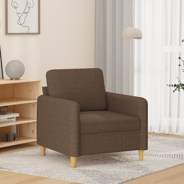 vidaXL Sessel Braun 60 cm Stoff, Füllung: Schaumstoff, 359465