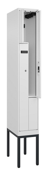 C+P Z-Spind Evolo PLUS, Gestell, 2 Fächer, 2120x300x500mm, 9016/9016, Zylinderschloss, 0490337-102 S10047