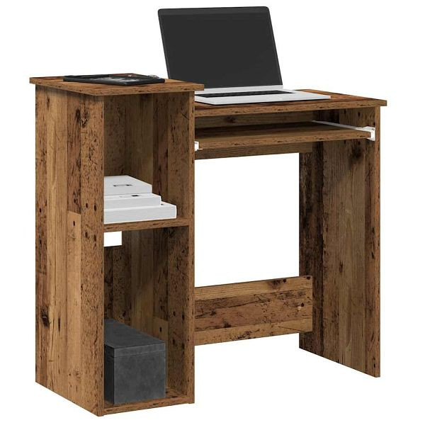vidaXL Schreibtisch mit Regal Altholz-Optik 84x40x78cm Holzwerkstoff, 860452
