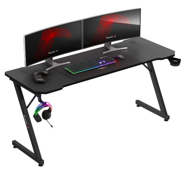 Huzaro Hero 4.8 Gaming-Schreibtisch Schwarz, 160 cm x 60 cm, HZ-HERO 4.8 BLACK, 5903796016277