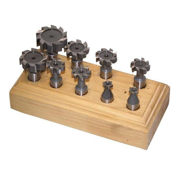 Holzmann T- Nuten Fräser 9-teilig / Schaft 12mm / HSS, TNF9TLG