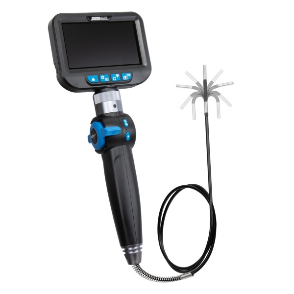 Stahlmaxx Inspektionskamera, 4 mm mit LED und HD Farb-Display, schwenkbar, XXL-122183
