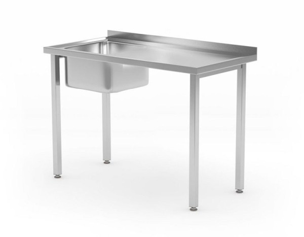 Hendi Tisch mit Spülbecken links, ohne Ablage 1000x600x850mm, 816790