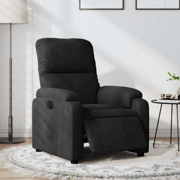 vidaXL Relaxsessel Elektrisch Schwarz Mikrofasergewebe, 3204918