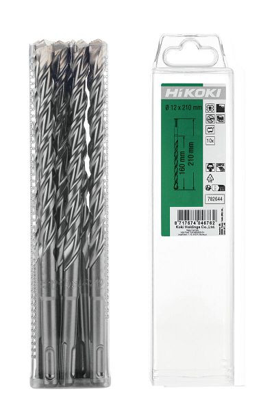 HiKOKI HM-Hammerbohrer SDS-Plus 2-Schneider 6 x 200/260 mm, VE: 25 Stück, 782665