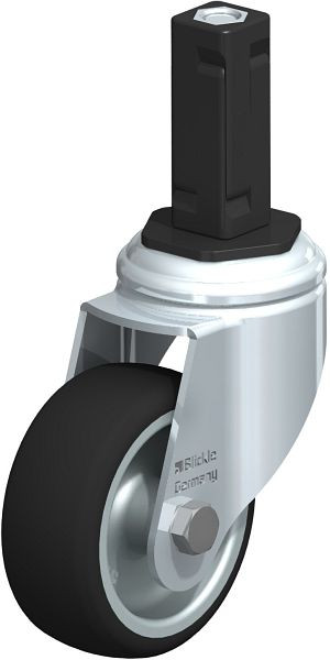 Blickle LKRA-PATH 80G-11-EV13 Apparate-Lenkrolle mit Expander, Thermoplastisches Polyurethan, Grau, 848703