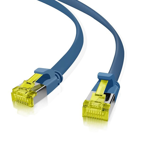 Helos ultra flaches Patchkabel U/FTP Cat 6a blau 5,0m, 205241