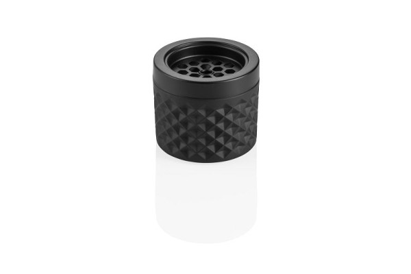 WAS Windaschenbecher schwarz, 9,5 cm Durchmesser, angenehme Haptik mit matter Glasoberfläche und schwarzem Metalldeckel, Bajonettverschluss, 1119009