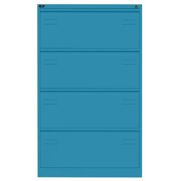 Bisley LIGHT Hängeregistraturschrank LIGHT, doppelbahnig, 4 HR-Schubladen, 686 azur, CDF4686