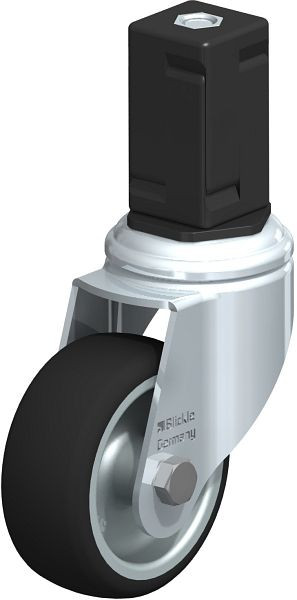 Blickle LKRA-PATH 80G-11-EV17 Apparate-Lenkrolle mit Expander, Thermoplastisches Polyurethan, Grau, 848706