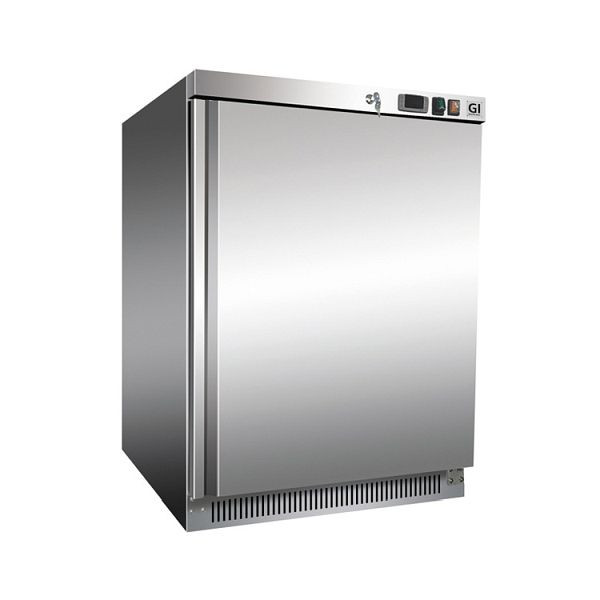 Gastro-Inox Edelstahl 200 Liter Gefrierschrank, statisch gekühlt, Nettokapazität 140 Liter, 201.111