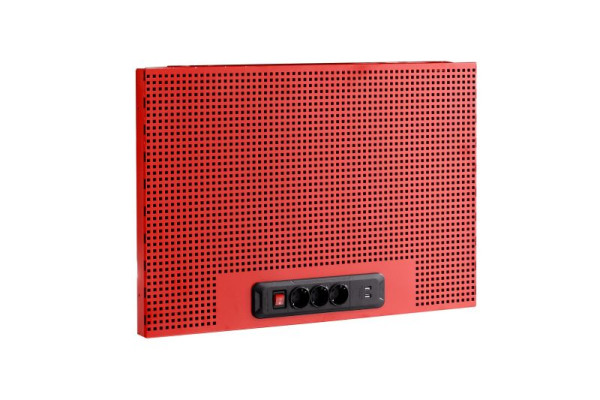 Facom JLS3 EINFACHES HALBHOHES RÜCKPANEEL MIT STROMLEISTE UND USB ROT, JLS3-PPAV1USB