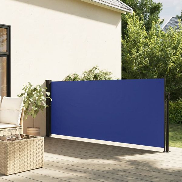 vidaXL Seitenmarkise Ausziehbar Blau 140x600 cm, 4004506
